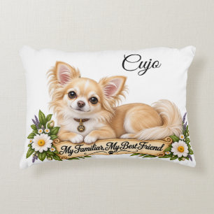 Personlig Blond Chihuahua Min Bästa Vän Prydnadskudde