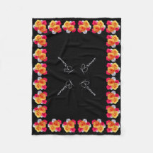 Personlig Blooming Ro Motif Fleece Blanket