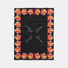 Personlig Blooming Ro Motif Fleece Blanket