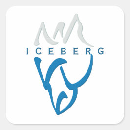 Personlig Blue Abstrakt Iceberg-inspiration Fyrkantigt Klistermärke