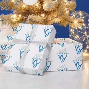 Personlig Blue Abstrakt Iceberg-inspiration Presentpapper