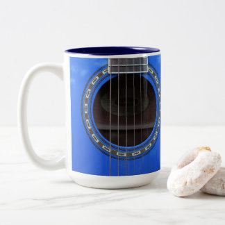 Personlig Blue Acoustic Guitar Mugg