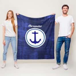 Personlig Blue Anchor Fleecefilt