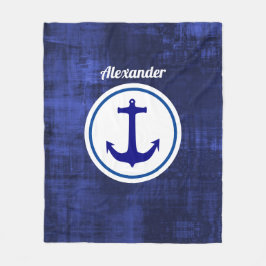 Personlig Blue Anchor Fleecefilt