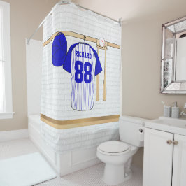 Personlig Blue and White Baseball Jersey