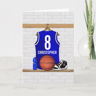 Personlig Blue and White Basketball Jersey Kort