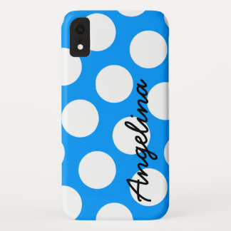 Personlig Blue and White Polka Dot