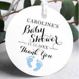 Personlig Blue Baby Feet BOY Baby Shower Gåvor Etiketter