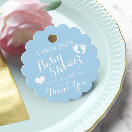 Personlig Blue Baby Feet BOY Baby Shower Gåvor Etiketter