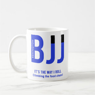 Personlig Blue Bälte BJJ Jiu Jitsu Kaffemugg