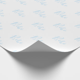 Personlig Blue Bebe Boy Elegant Baby Wrapping Presentpapper