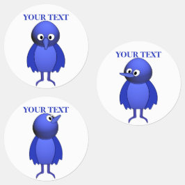 Personlig Blue Birds Klistermärke
