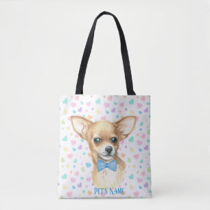 Personlig Blue Bowtie Chihuahua Tygkasse