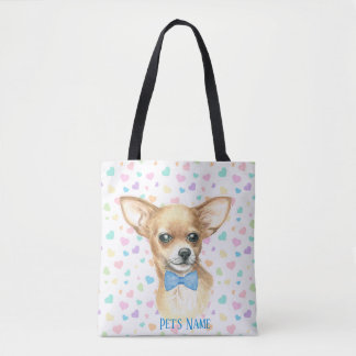 Personlig Blue Bowtie Chihuahua Tygkasse