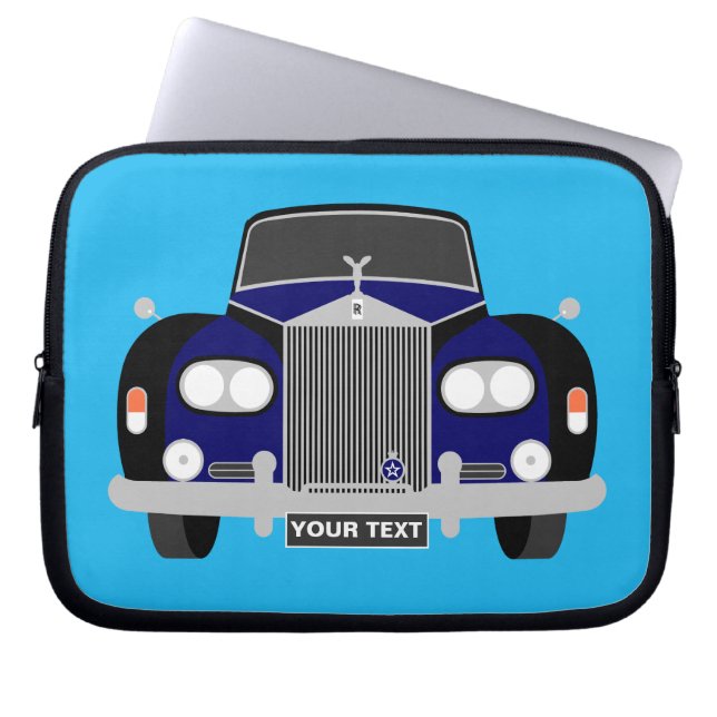 Personlig Blue British Classiine Limousines car Laptop Fodral (Framsidan)