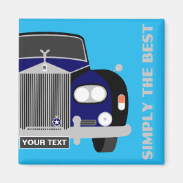 Personlig blue Classic British Limousine Car Magnet
