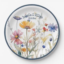 Personlig Blue Denim Fall Wildblommor Bröllop