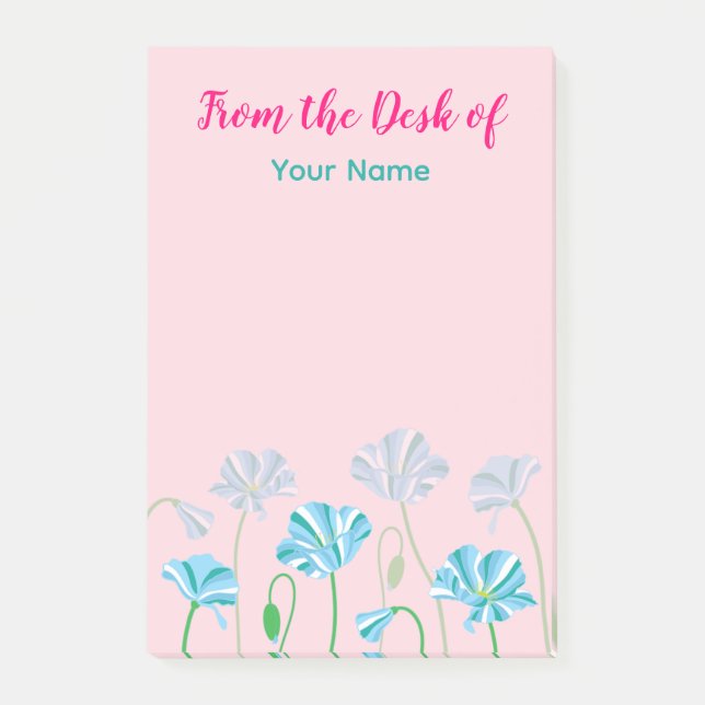 Personlig Blue-diskett Post-it Block (Framsida)