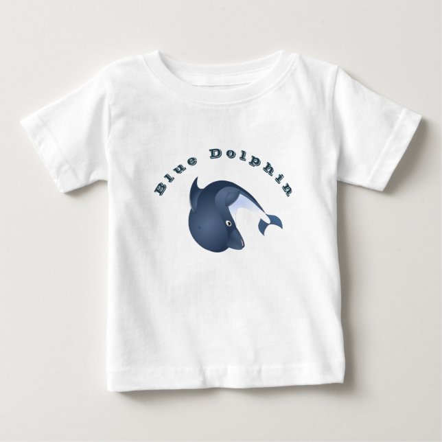 Personlig Blue Dolphin T Shirt (Framsida)