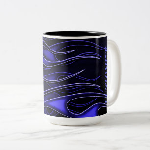 Personlig Blue Flames Två-Tonad Mugg