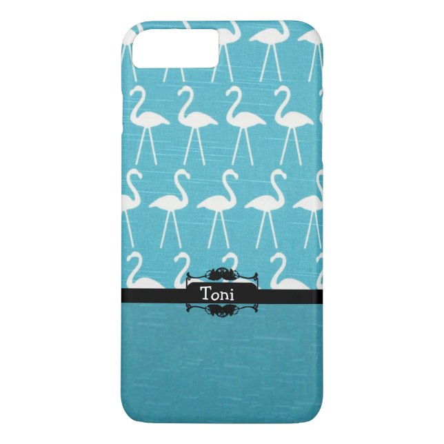 Personlig Blue Flamingo Telefonväska Case-Mate iPhone Skal (Baksida)