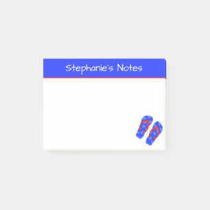Personlig Blue Flinflip flops Sommarbuss Post-it Block