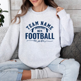 Personlig Blue Football Team Mamma T Shirt