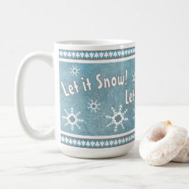 Personlig Blue för sydvästra vintervintern Snöflin Kaffemugg