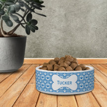 Personlig Blue Gingham med Tass avtryck och Bone