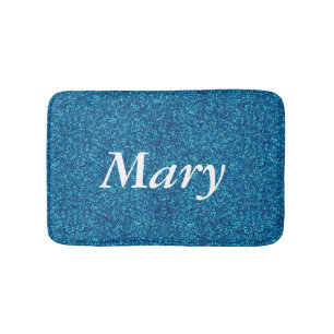Personlig Blue Glitter Bath Mat Badrumsmatta