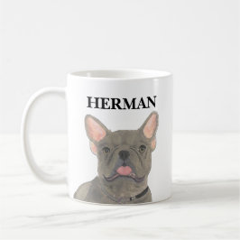 Personlig Blue Grått Frenchie Fransk Bulldog Kaffemugg