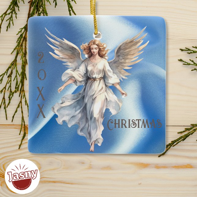 Personlig Blue Himmelsk Angel Ornament (Skapare uppladdad)