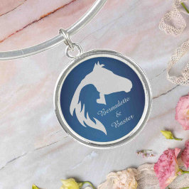 Personlig Blue Horse and Owner Namn