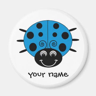 Personlig Blue Ladybug Magnet