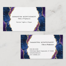 Personlig Blue Lila Aqua Guld Veins Agate