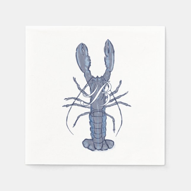 Personlig Blue Lobster Pappersservett (Framsidan)