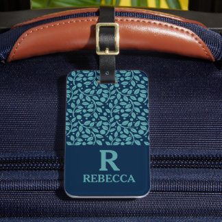 Personlig Blue löv Bagagebricka