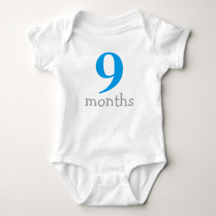 Personlig Blue Månadsvis Baby T Shirt