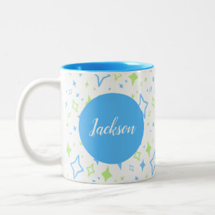 Personlig Blue Mugg med stjärnor