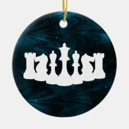 Personlig Blue Nebula Chess Ornament