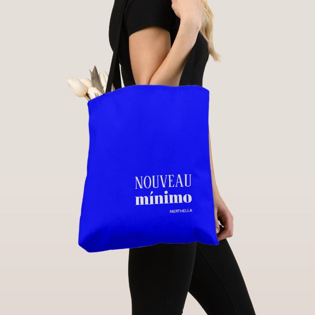 Personlig Blue NOUVEAU MINIMO Tygkasse (Närbild)