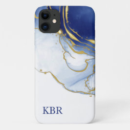 Personlig Blue och Guld Glitter