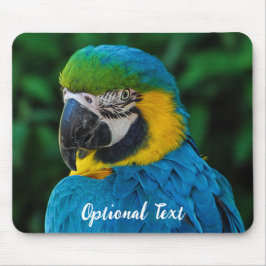Personlig Blue och Gult Macaw Parrot Musmatta