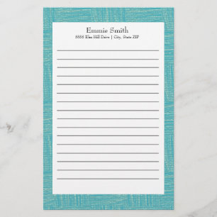 Personlig Blue- och White Led Stationery Brevpapper