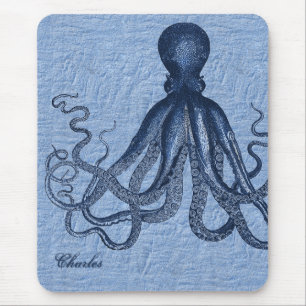 Personlig Blue Octopus Mouse Pad Musmatta