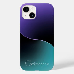 Personlig Blue Radial Struktur iphone 15