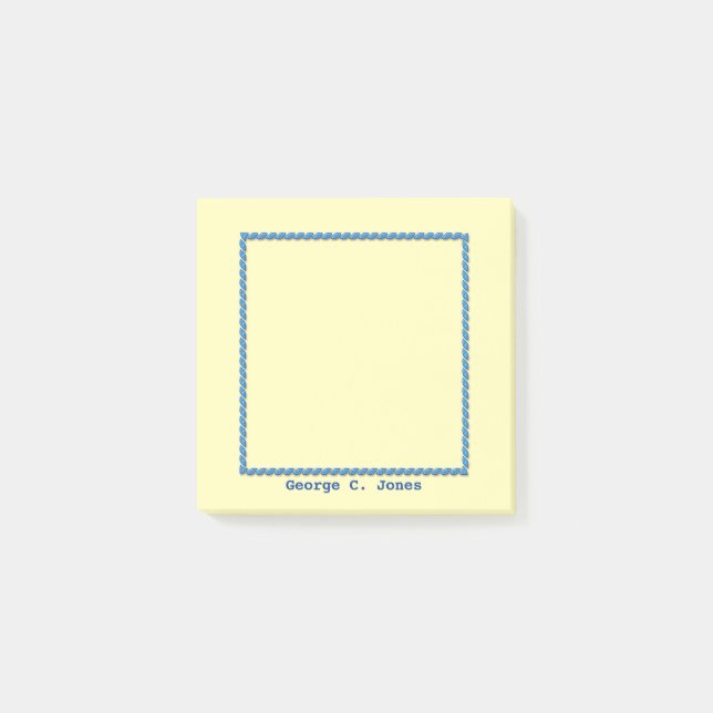 Personlig Blue Rope Ram Square Post-it Block (Framsida)