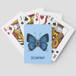 Personlig Blue Sapphire Peacock Royal Butterfly Casinokort