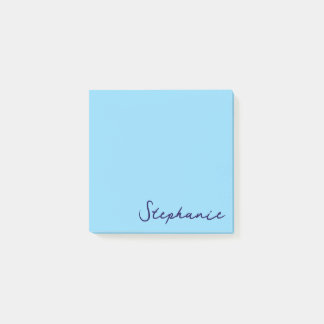 Personlig Blue Script Post it Fästiga anteckningar Post-it Block