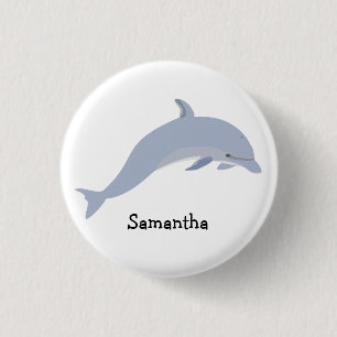Personlig Blue Sea Dolphin Knapp